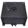 Polished Aluminum Black Universal Fuel Cell Tank with Cap and Level Sender K3442