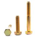 1/2x22-13 x 1 5/8x22 Coarse Thread Grade 8 Hex Cap Screw Alloy Steel Yellow Zinc Plated H1662
