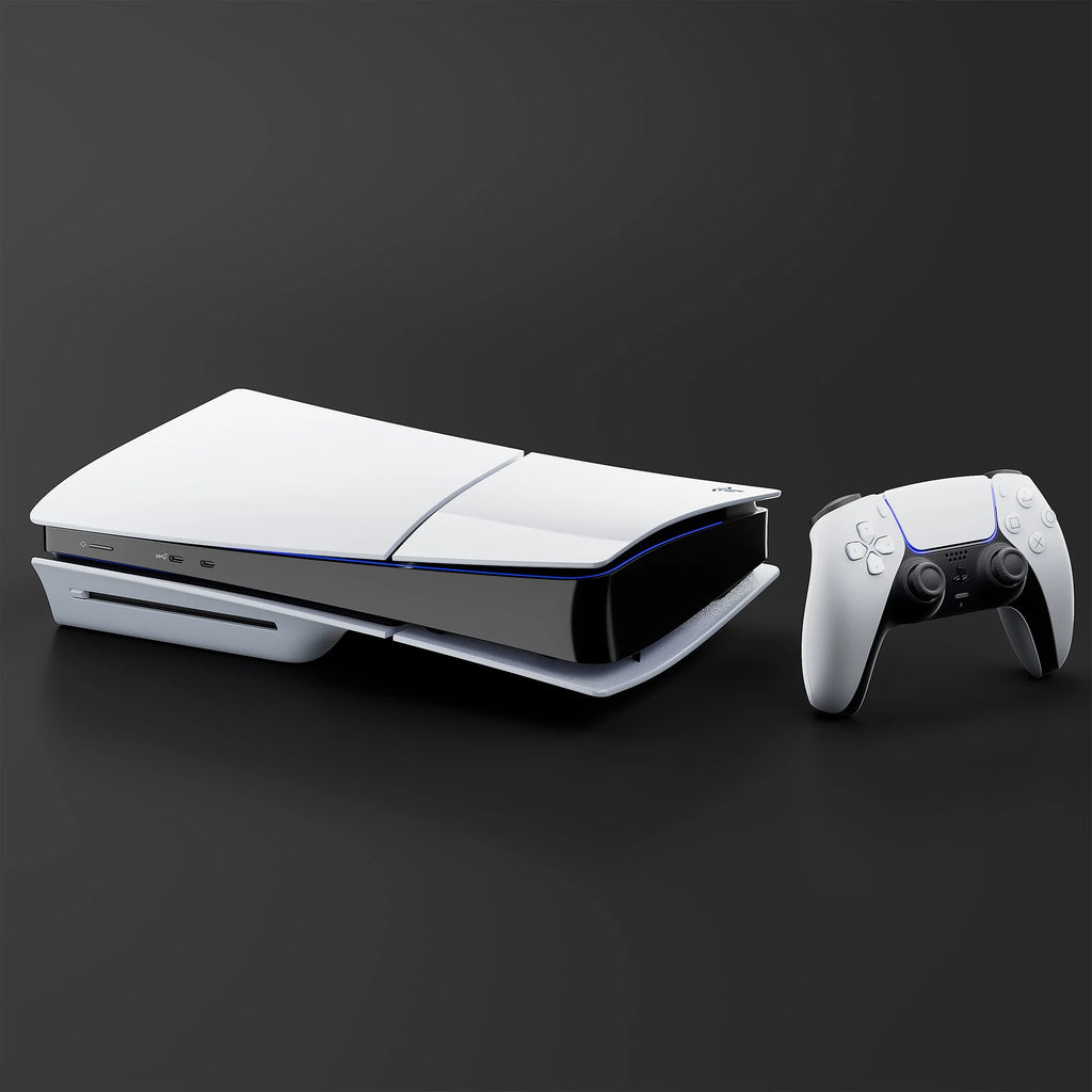 White and Midnight Black PlayStation 5 Disc Edition with Two Controllers Z322402