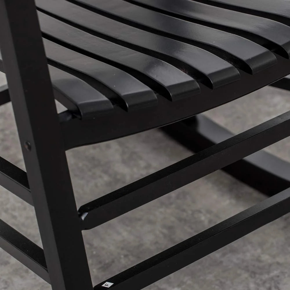 3 Piece Patio Rocking Chair Set with Side Table Black X763