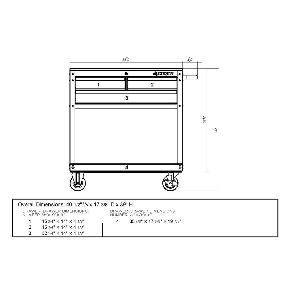 36 in. 3-Drawer Rolling Tool Cabinet Cart with Wood Top Black D34004