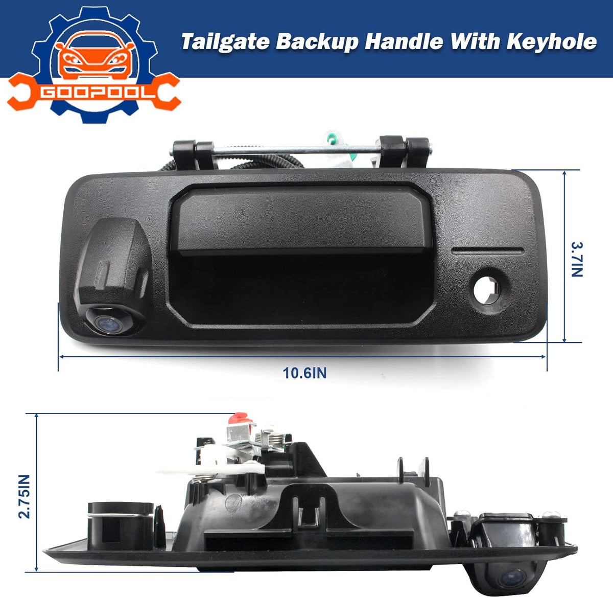 Tailgate Backup Camera Rear View Handle V2175