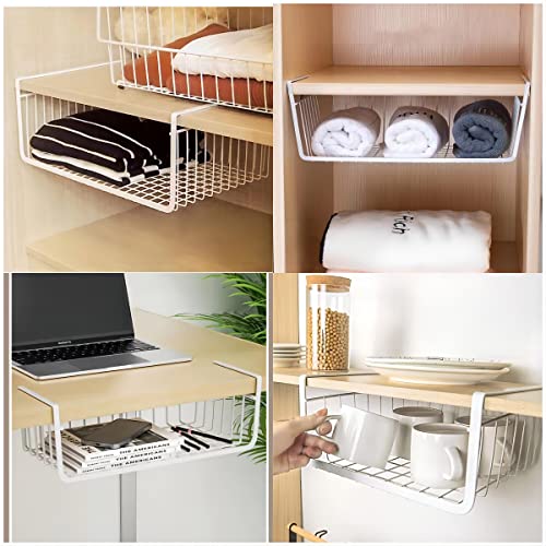 Black 2 Piece Under Shelf Hanging Storage Basket Y534