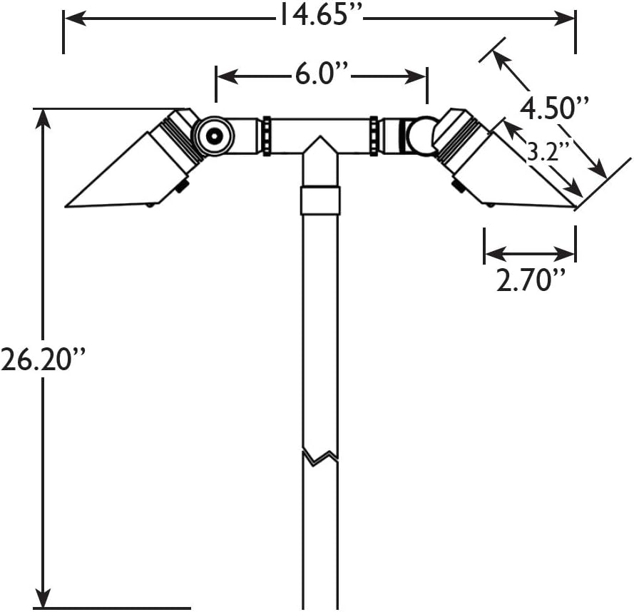 Cast Brass 12V Adjustable Path Light D821126