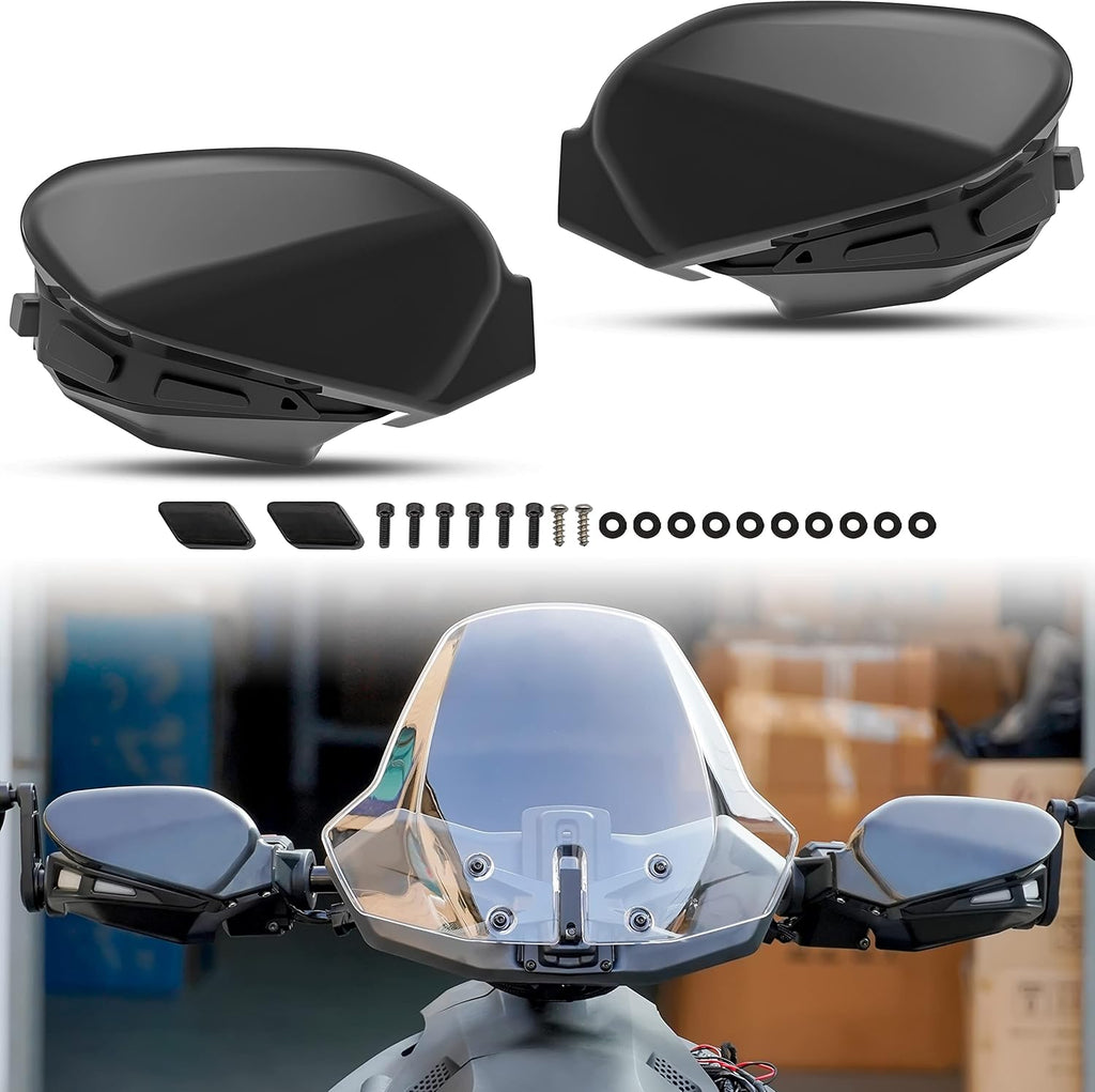 Black Plastic Handguards Wind Deflector Kit 2PCS I554