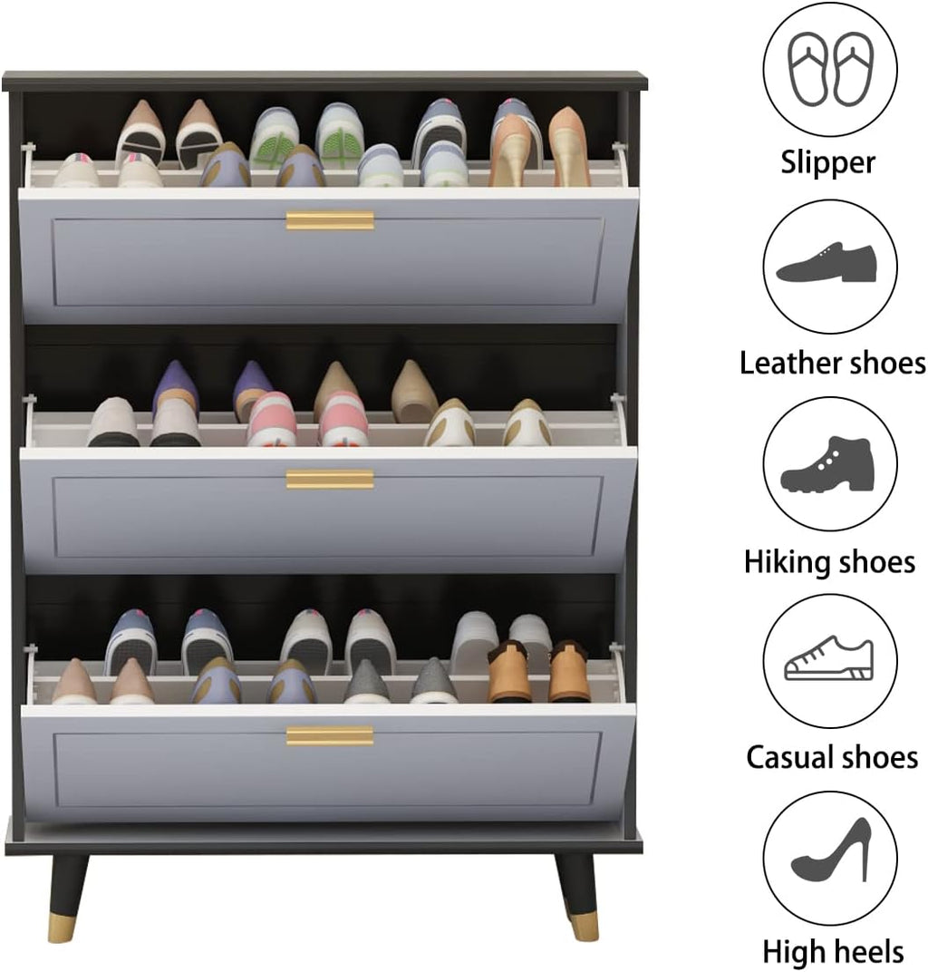 Shoe Cabinet with 3 Flip Drawers Q33798