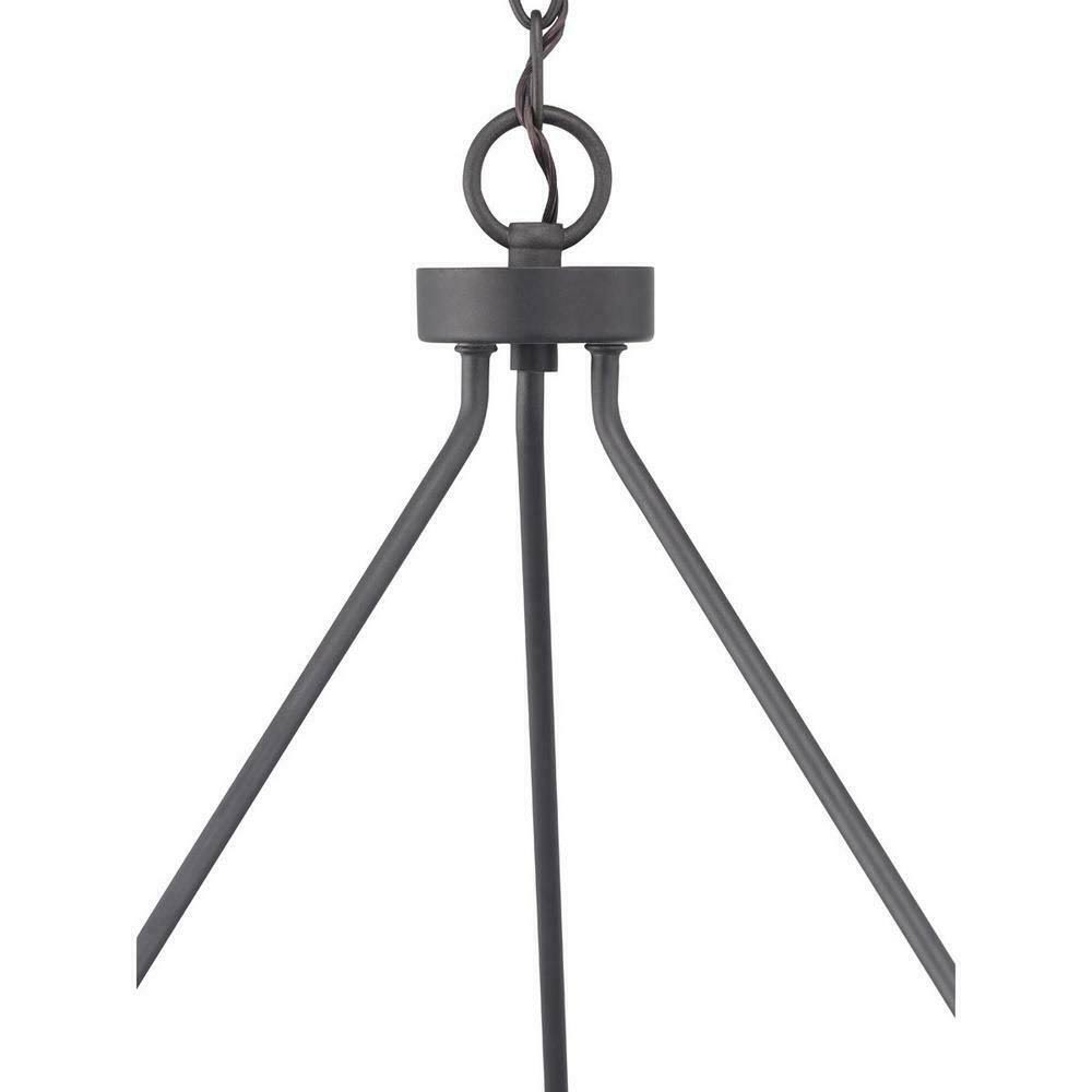15-Light Graphite Chandelier with Clear Seeded Glass J789698