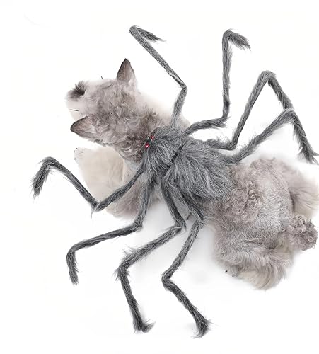 Black & Purple Adjustable Velcro Pet Costume with Giant Furry Legs U67181