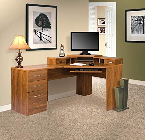 Large Autumn Oak Corner Desk B145