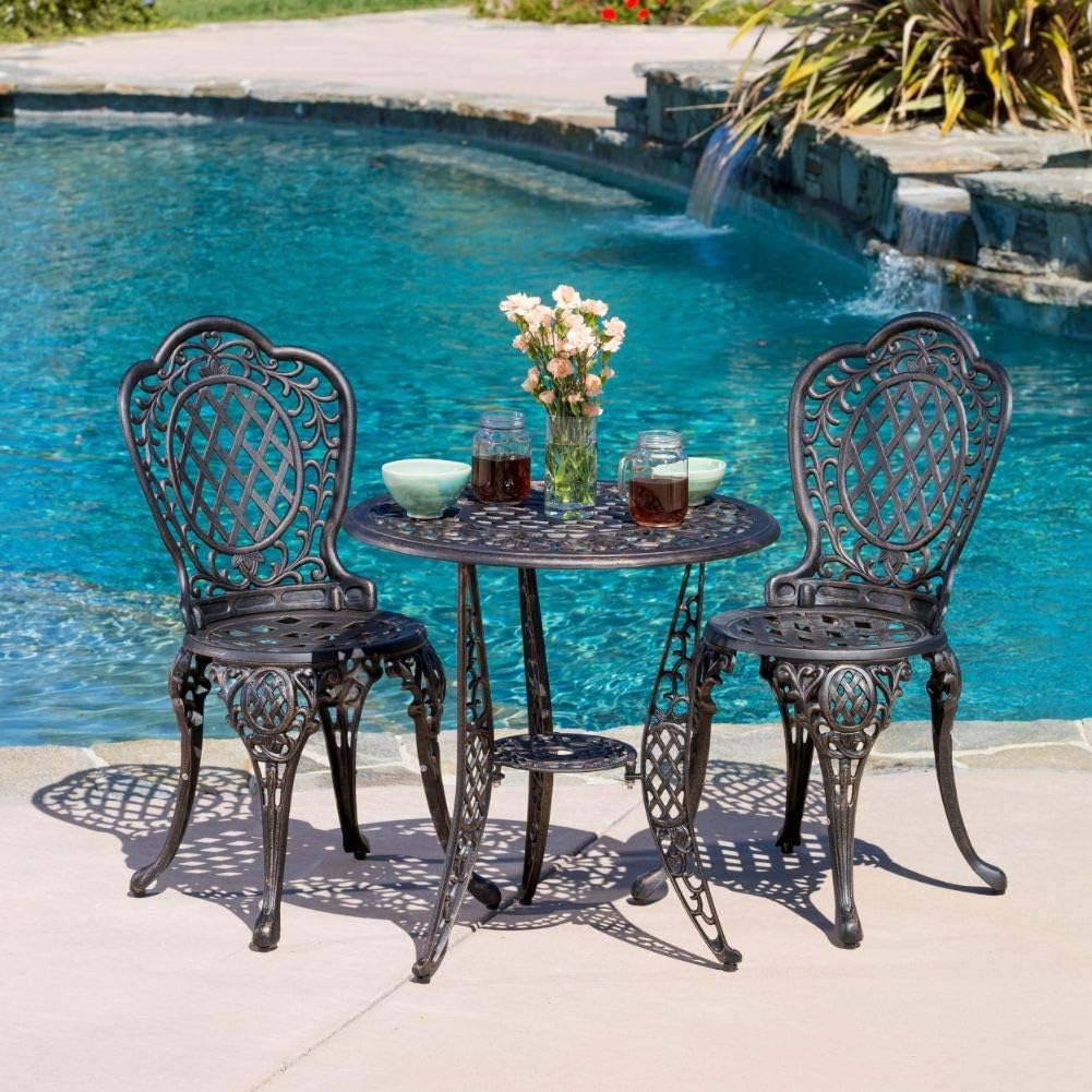 Bronze Cast Aluminum Bistro Set N5308