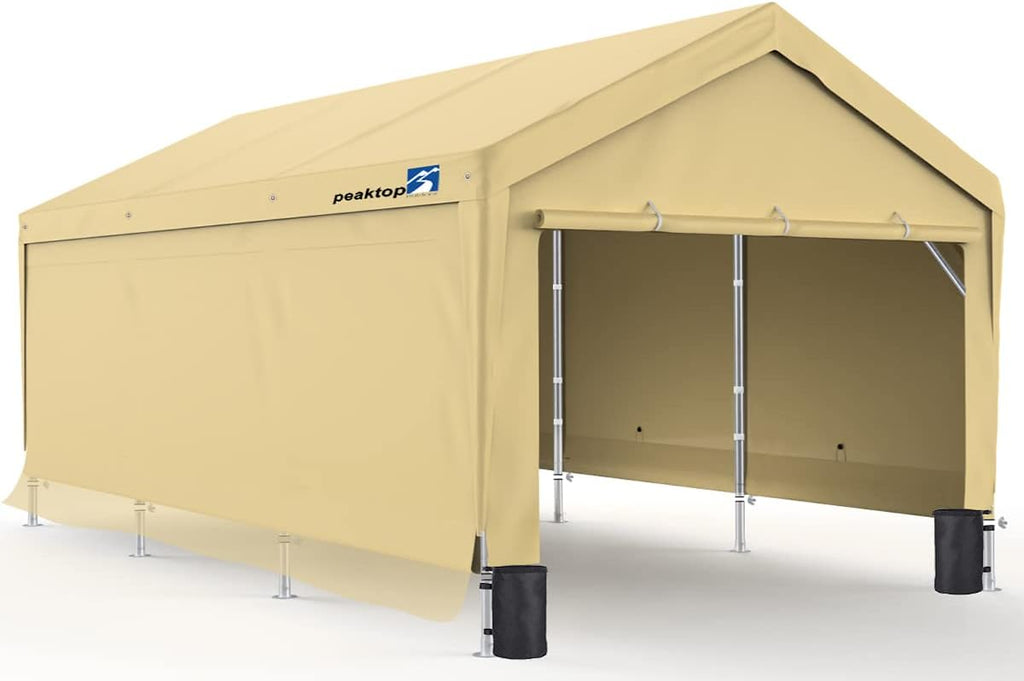 10x20ft Heavy Duty Carport with Adjustable Heights N574087