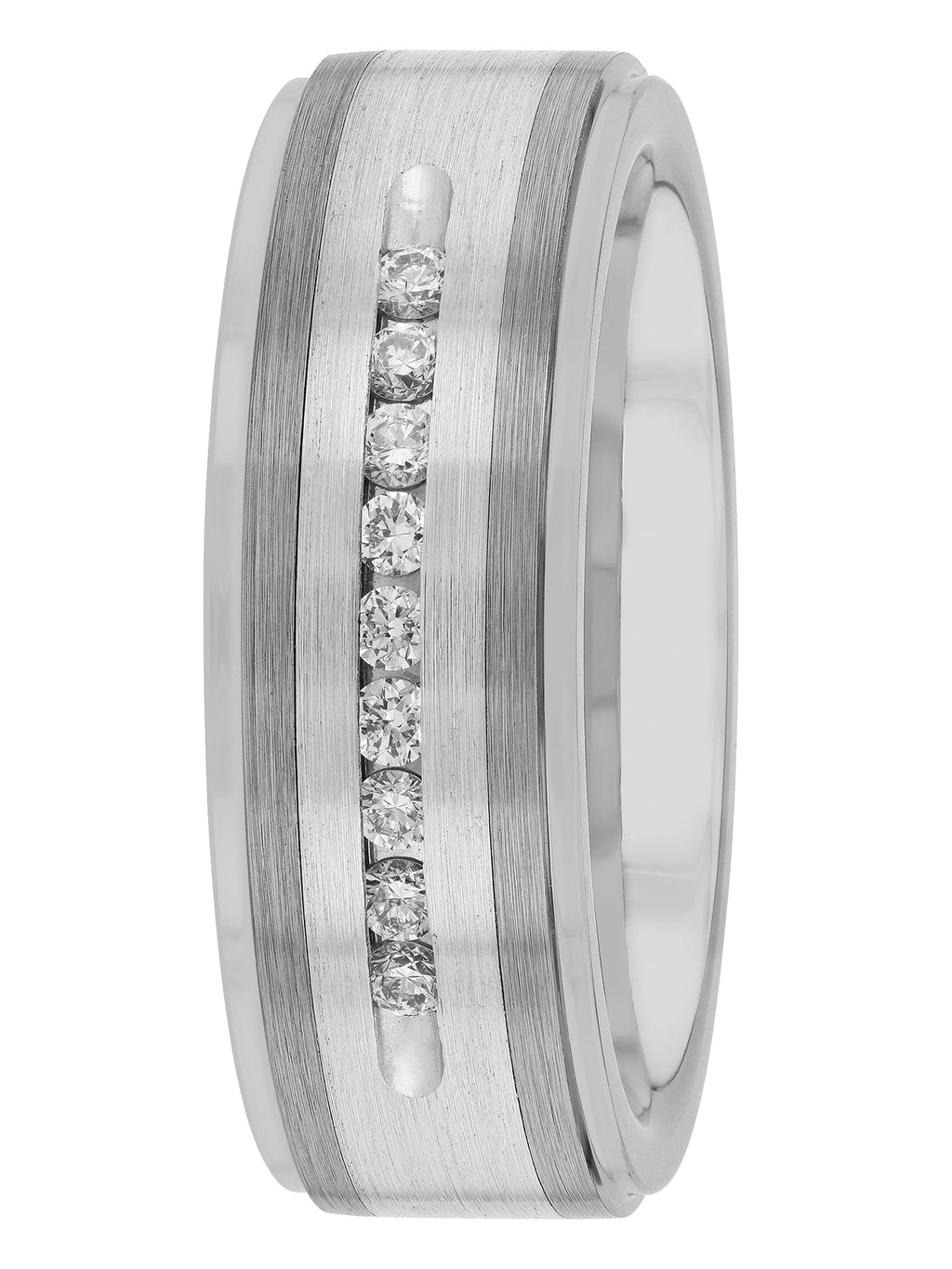 Mens Tungsten & Stainless Steel Wedding Band I53080