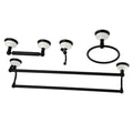 Matte Black 4-Piece Bathroom Accessory Set B174958
