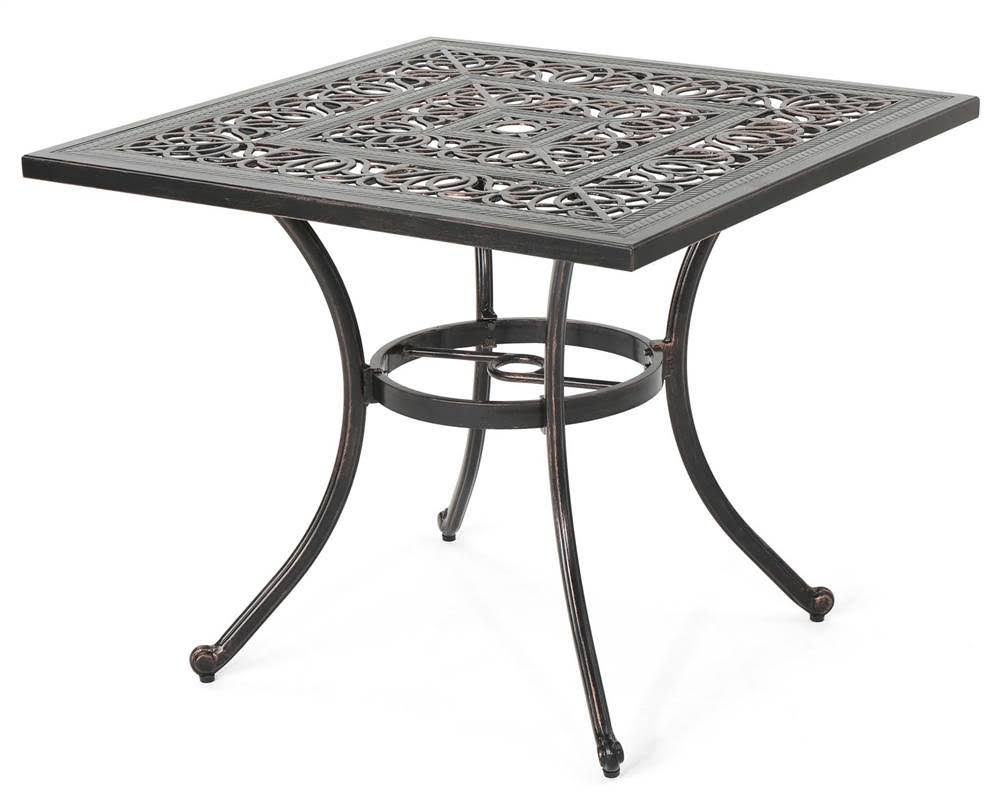 Shiny Copper Cast Aluminum Dining Table O796