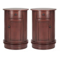 Red Set of 2 Pinewood Cabinet U168993