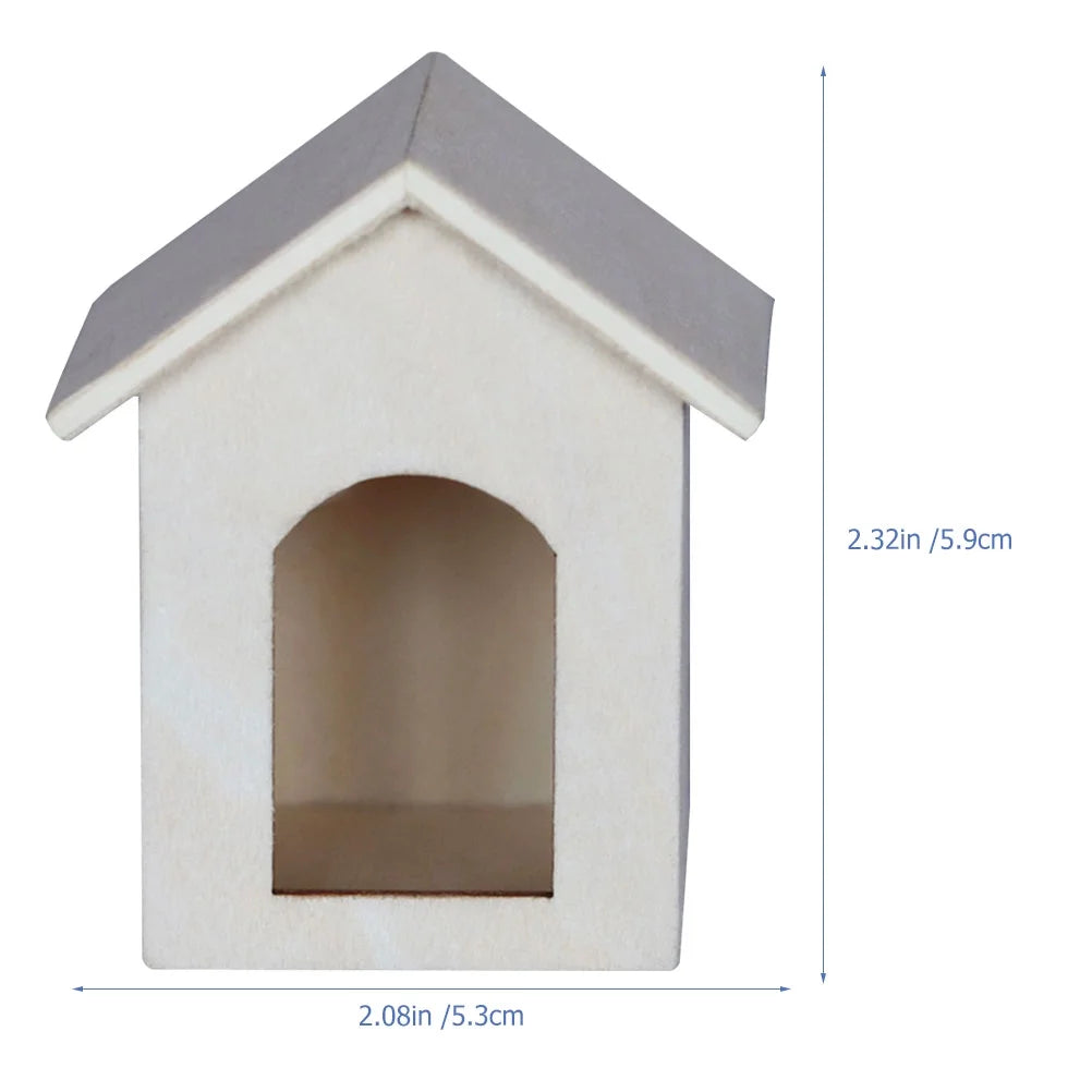 Miniature House Model Wood Ornament L815508