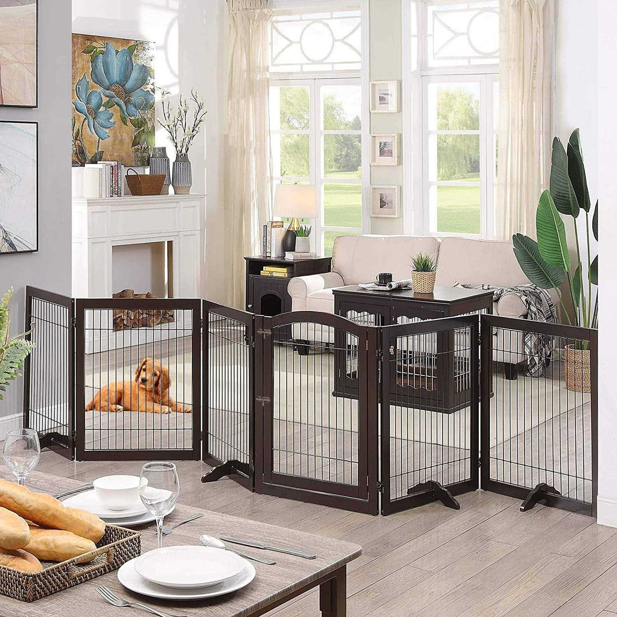 Freestanding Pet Playpen L717329