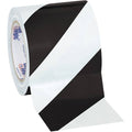 Black/White Striped Vinyl Safety Tape 4x22 x 36 Yard Roll S246