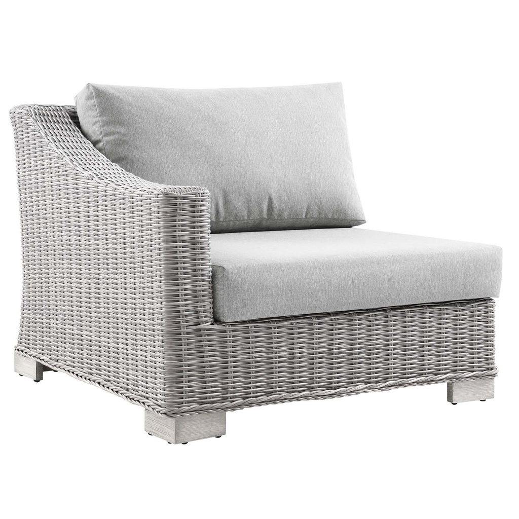 Grey Rattan Wicker Corner Chair M24452