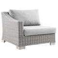 Grey Rattan Wicker Corner Chair M24452