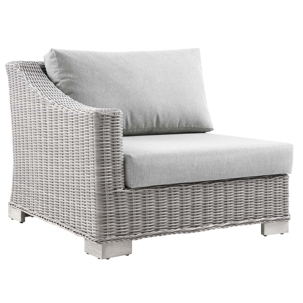 Grey Rattan Wicker Corner Chair M24452