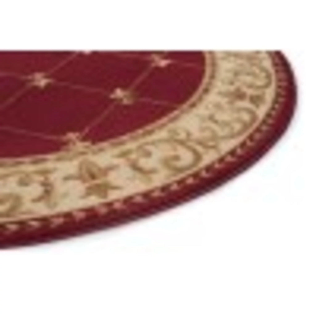 6ft Round Red Area Rug E364230