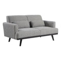 Gray Fabric Upholstered Loveseat D84081