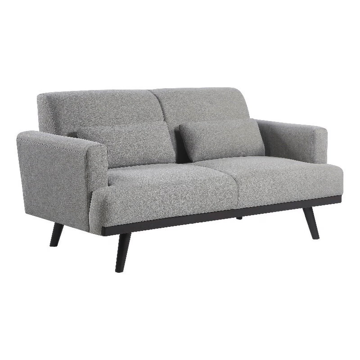Gray Fabric Upholstered Loveseat D84081