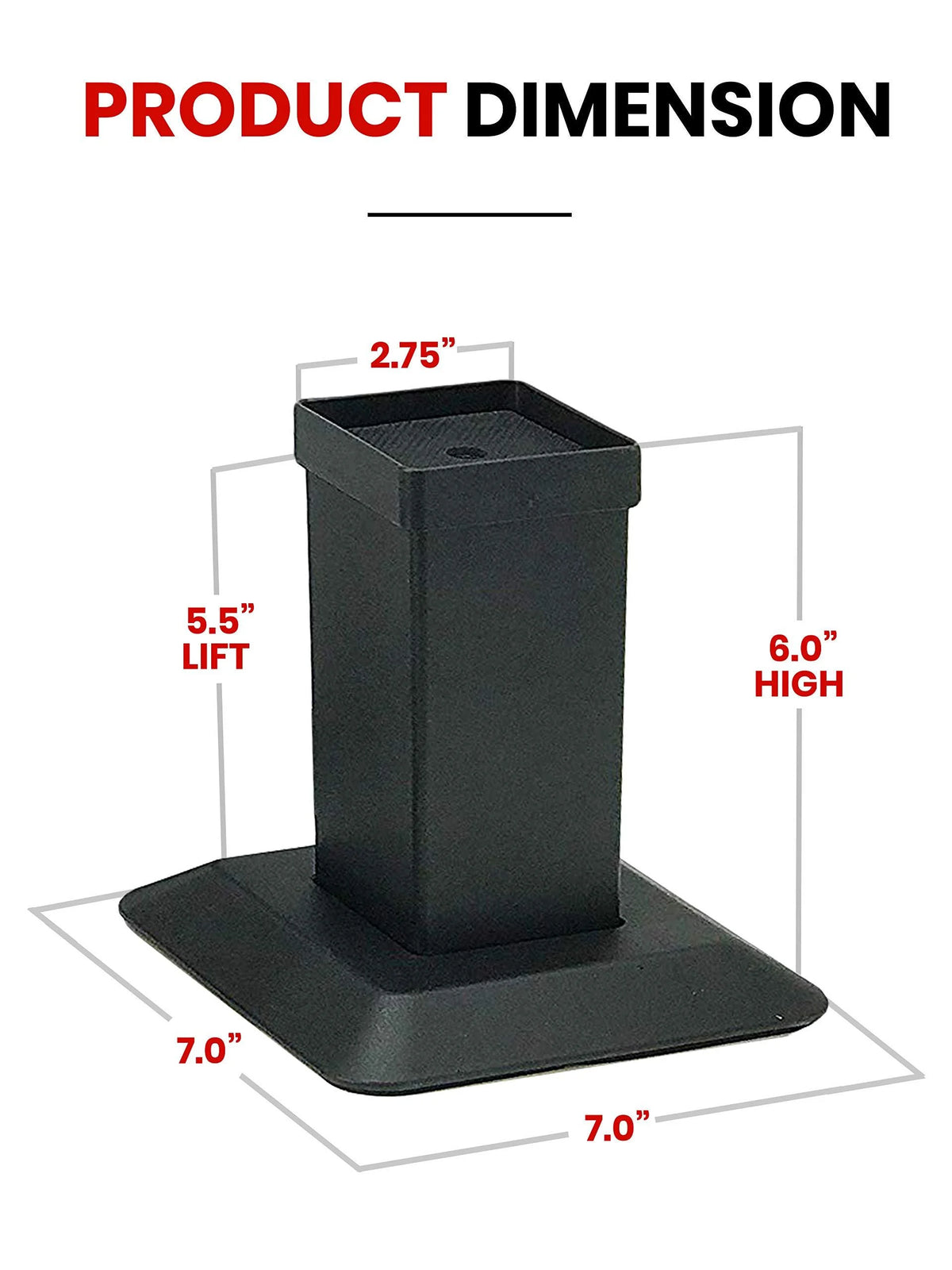 Aluminum Bed Riser 5.5 Inch Lift 4 Pack F260977