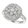 14K White Gold Halo Round Brilliant Diamond Ring J789