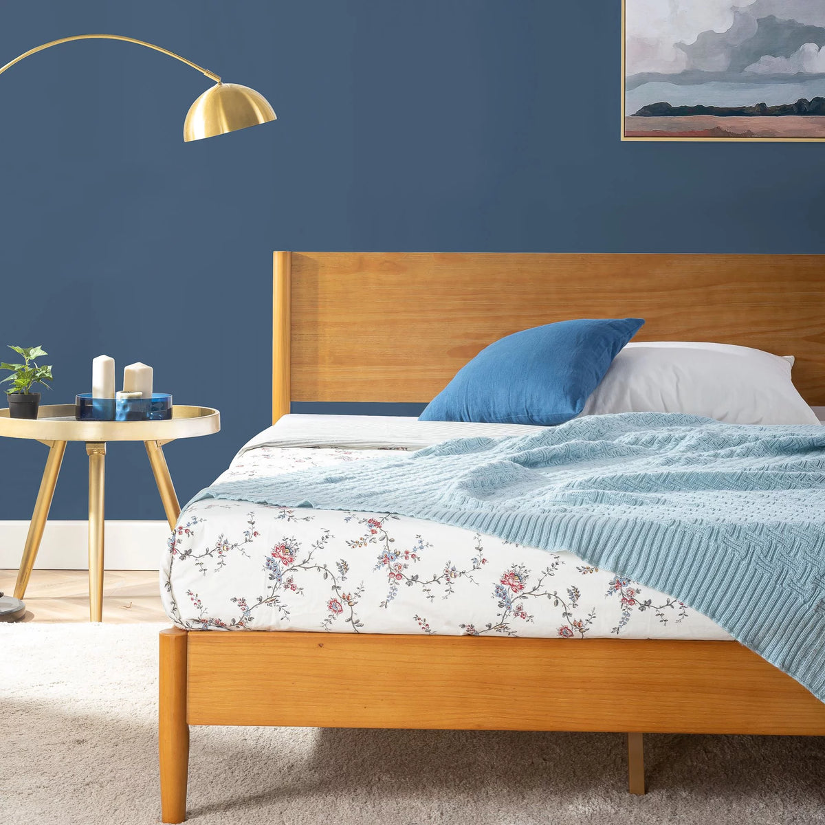 Queen Wood Platform Bed Frame F75342