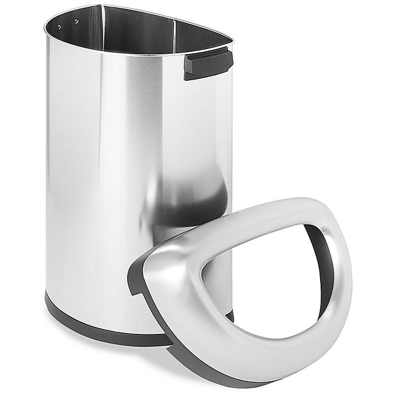 Semi-Round Lift-Off Lid 15.9 gal Stainless Steel Trash Can J5505