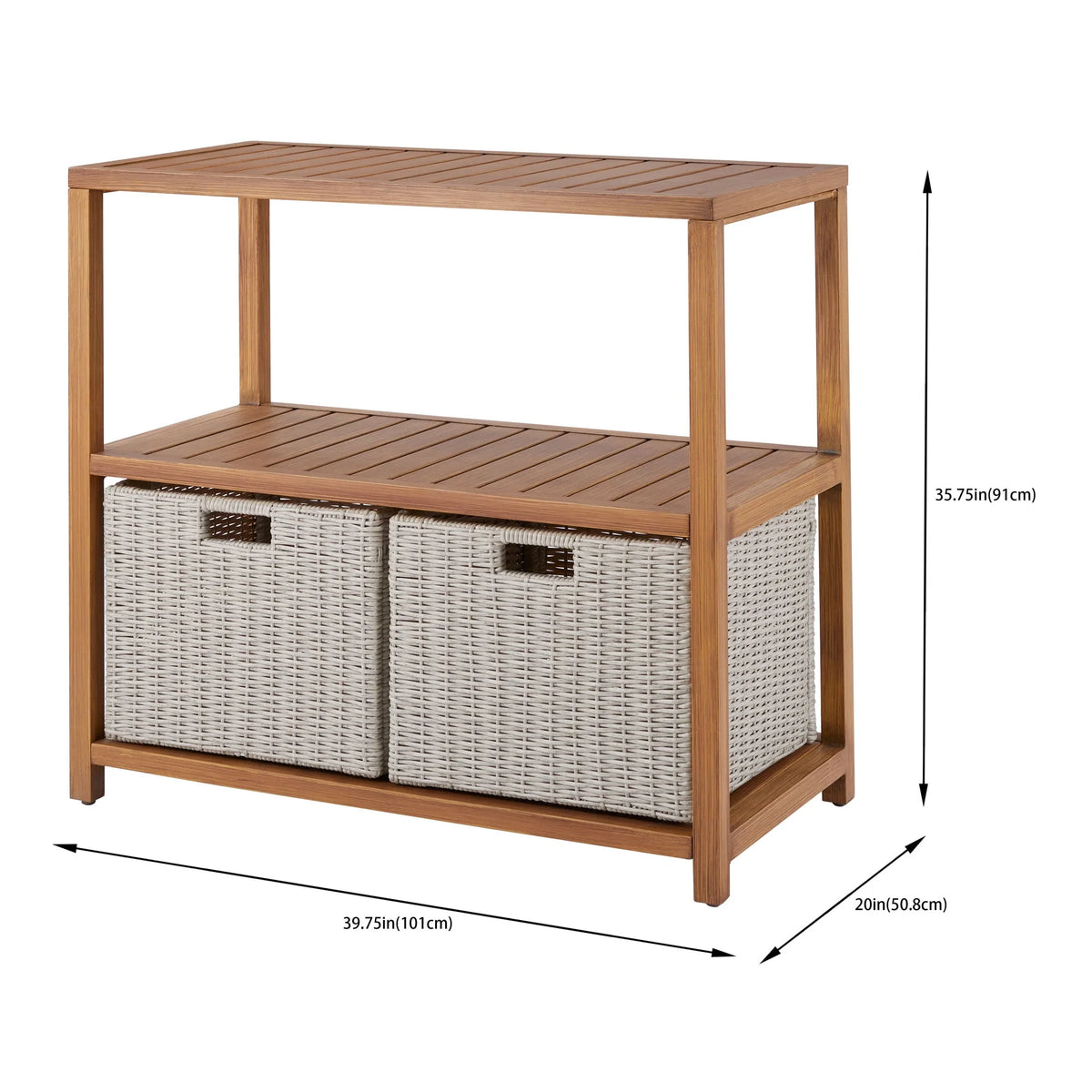 Gray Steel Outdoor Console Table B3582