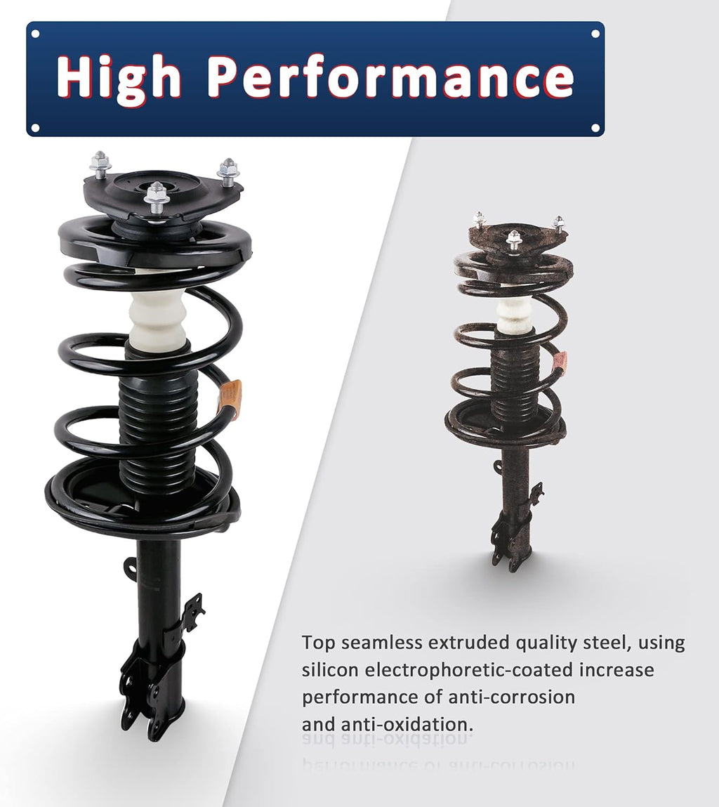 Front and Rear Complete Strut Assemblies Shock Absorbers Set of 4 R52056