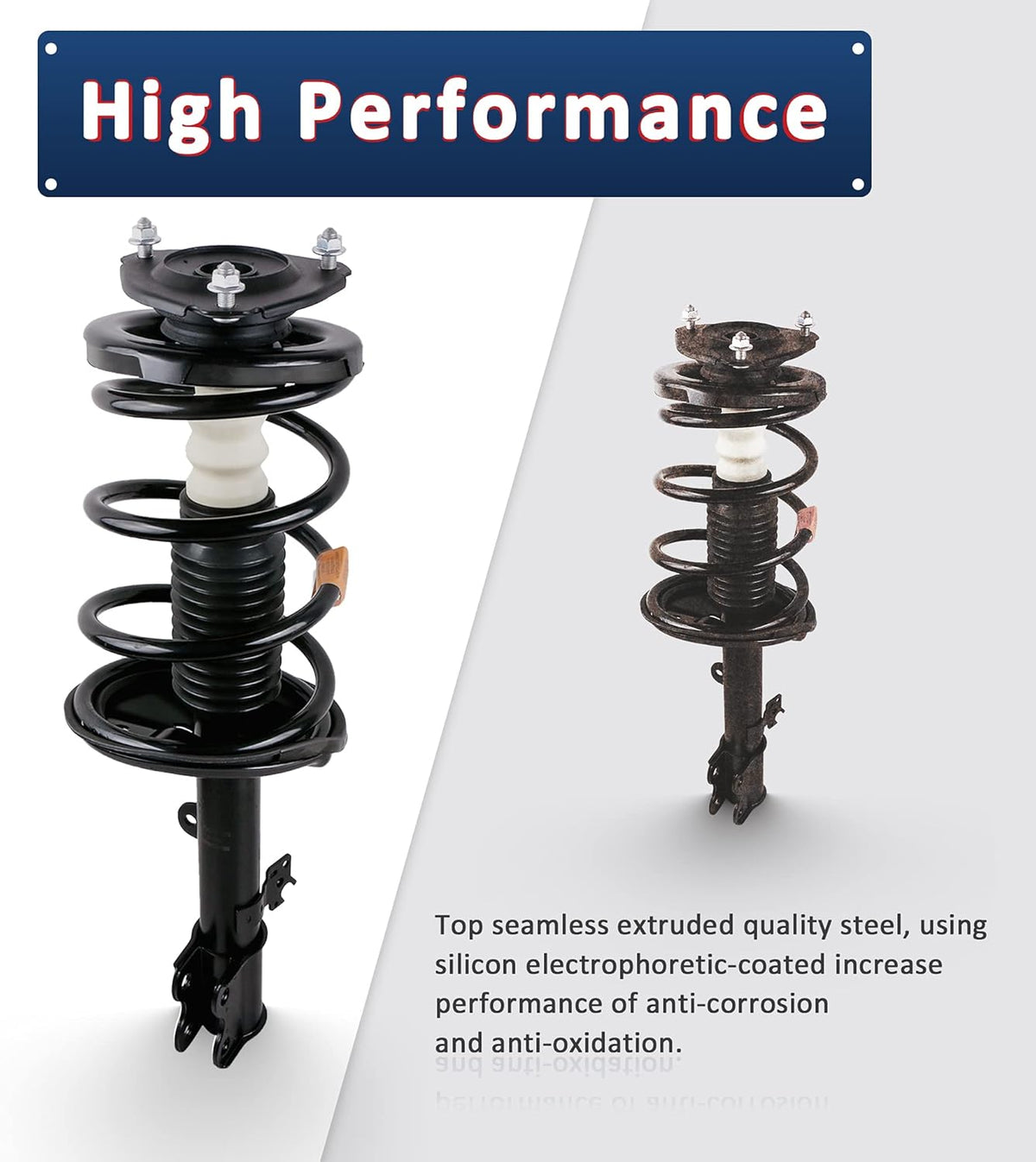 Front and Rear Complete Strut Assemblies Shock Absorbers Set of 4 R52056