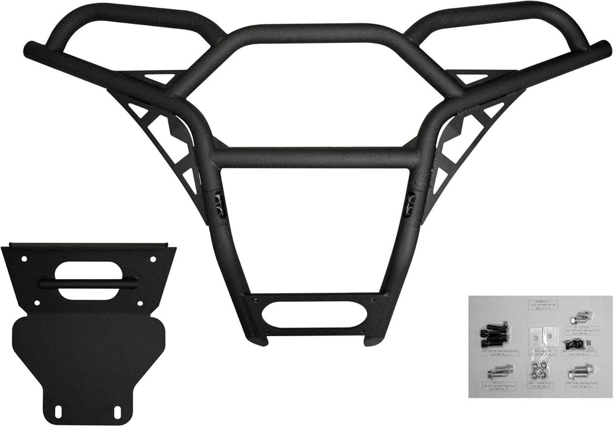 Heavy-Duty 38mm Carbon Steel Tube Front Bumper with 3mm Steel Skid Plate B5375