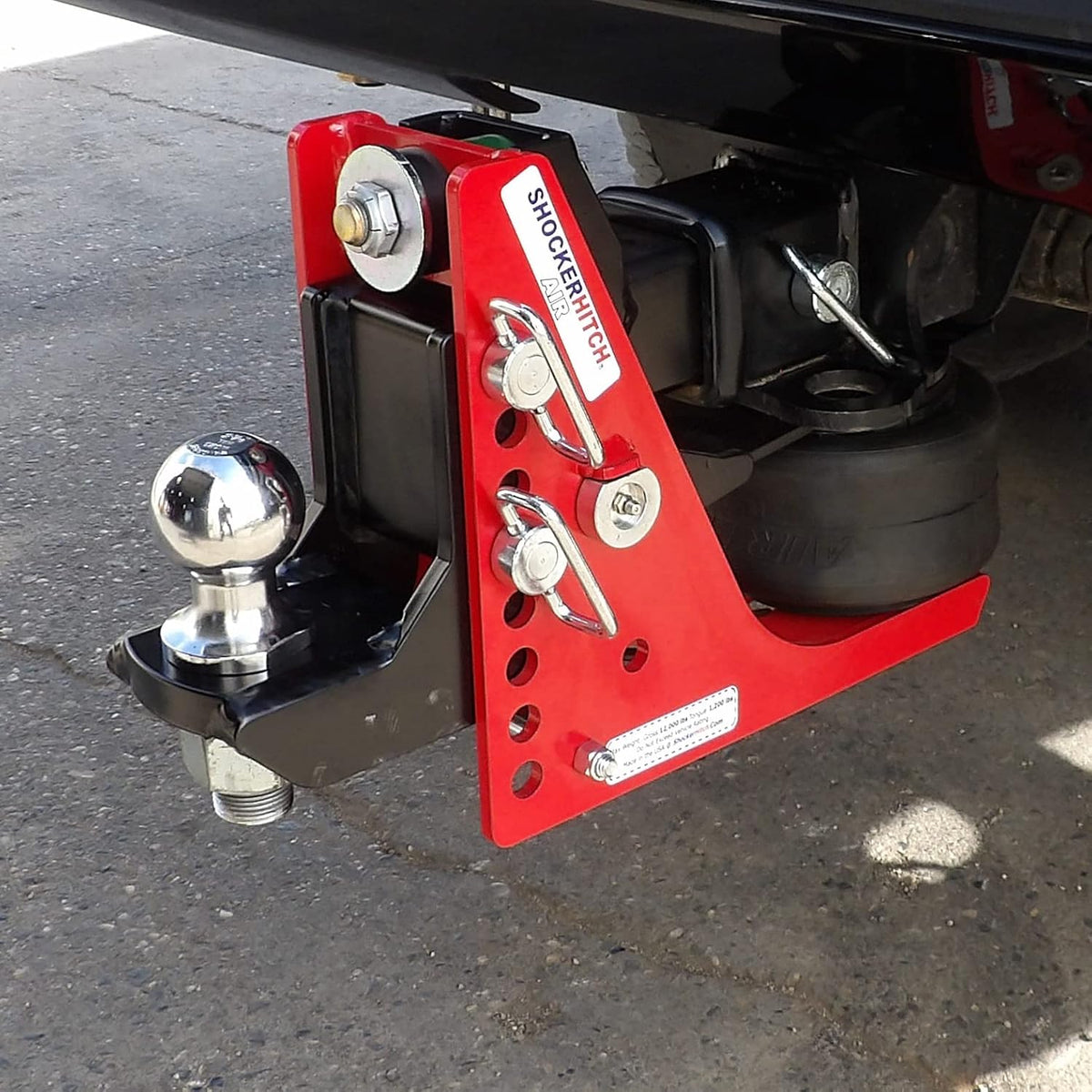 Air Hitch w/ Drop Ball Mount 4-1/2" to 8-1/2" Drop, Fits 2" Hitch, 2" Ball, 12000 lbs I889