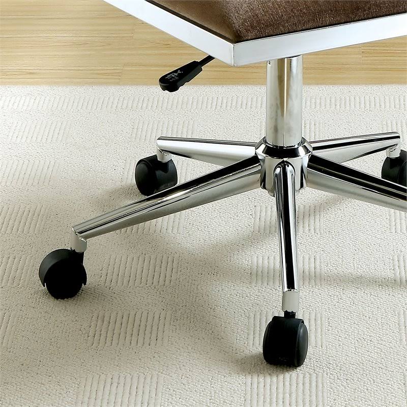 Brown Ergonomic Armless Office Chair M6596
