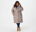 Pebble Puffer Coat with Faux Fur Details, Size XX-Small C6876