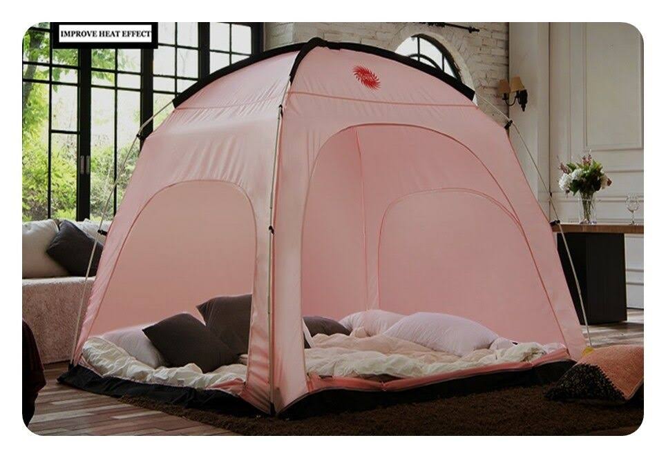 Pink Warm Tent for Single Bed Y162680
