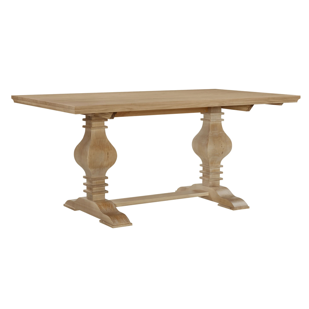 67"x38" Solid Wood Double Pedestal Dining Table L997