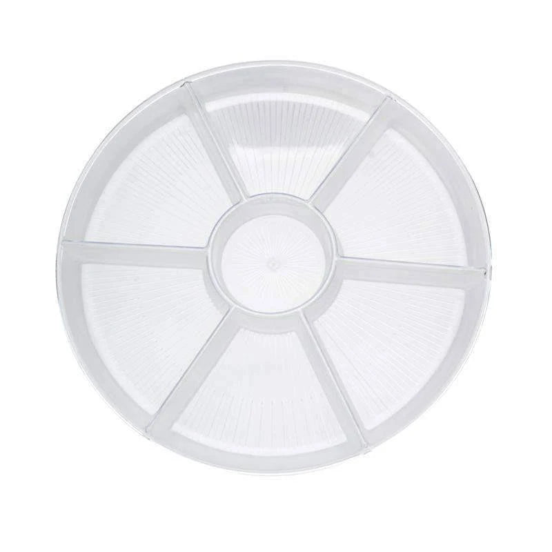 Clear Plastic 7-Compartment Tray - 12/Case X2003