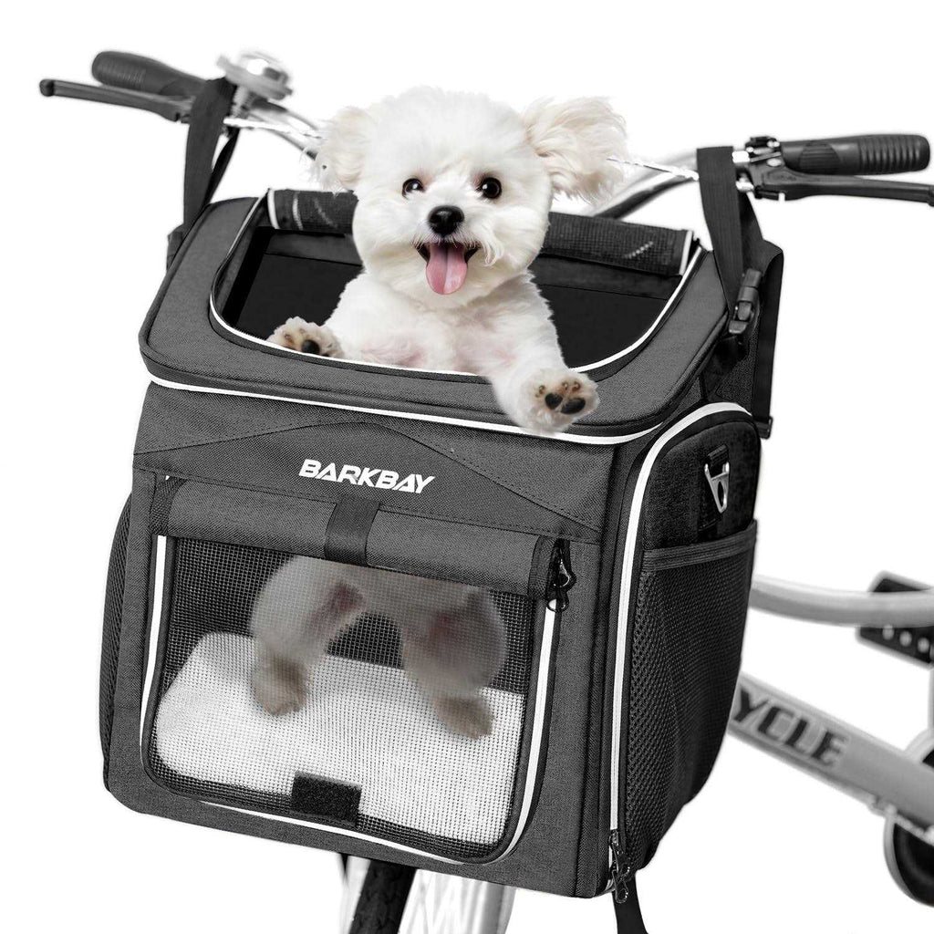 Expandable Foldable Soft-Sided Dog Bike Basket Carrier J19462