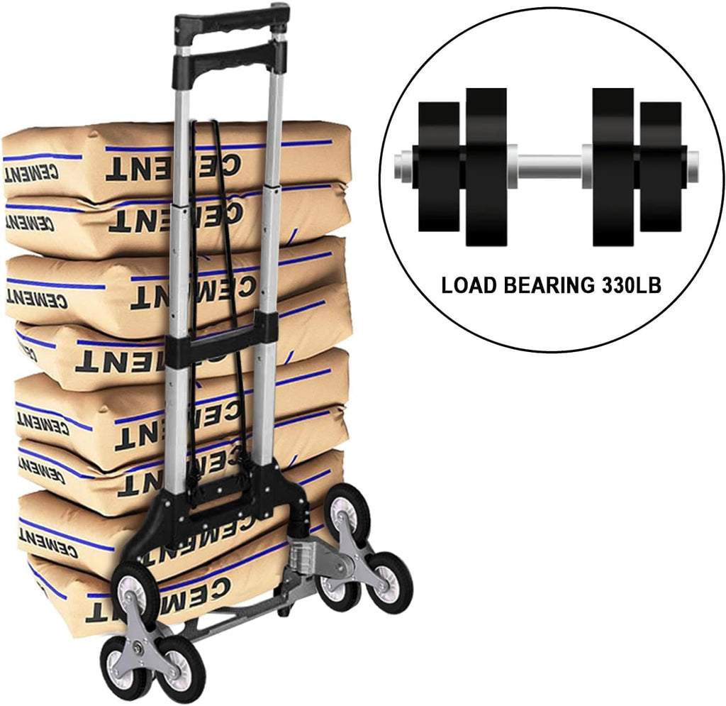 Aluminum Folding Hand Truck with Telescoping Handle and Rubber Wheels F848729