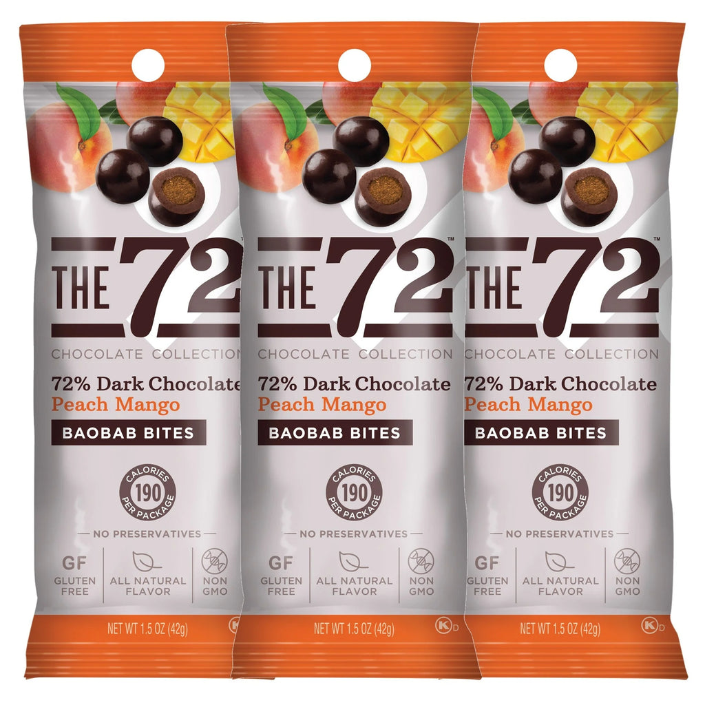 1.5 oz Dark Chocolate Peach Mango Baobab Bites W80352