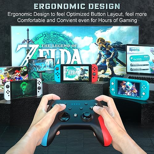 Wireless Pro Controller for Nintendo Switch 2/Switch/Lite/Switch OLED/PC with Wake-up, Turbo Vibration J791