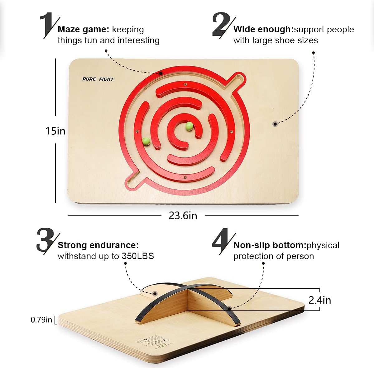 Maze Balance Board Wooden X-Large O907140