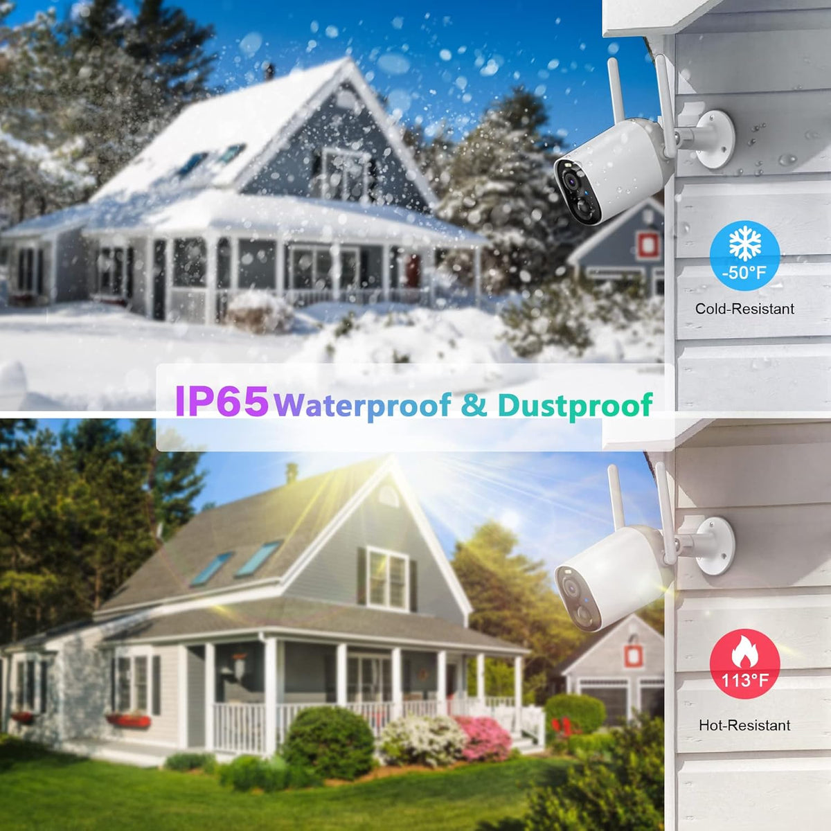 Wireless HD 1080P Rechargeable Battery Security Camera W80418