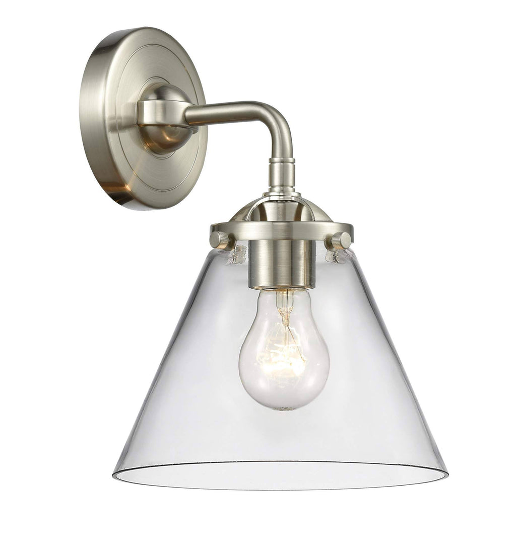 Brushed Satin Nickel Large Cone 1 Light Sconce X752