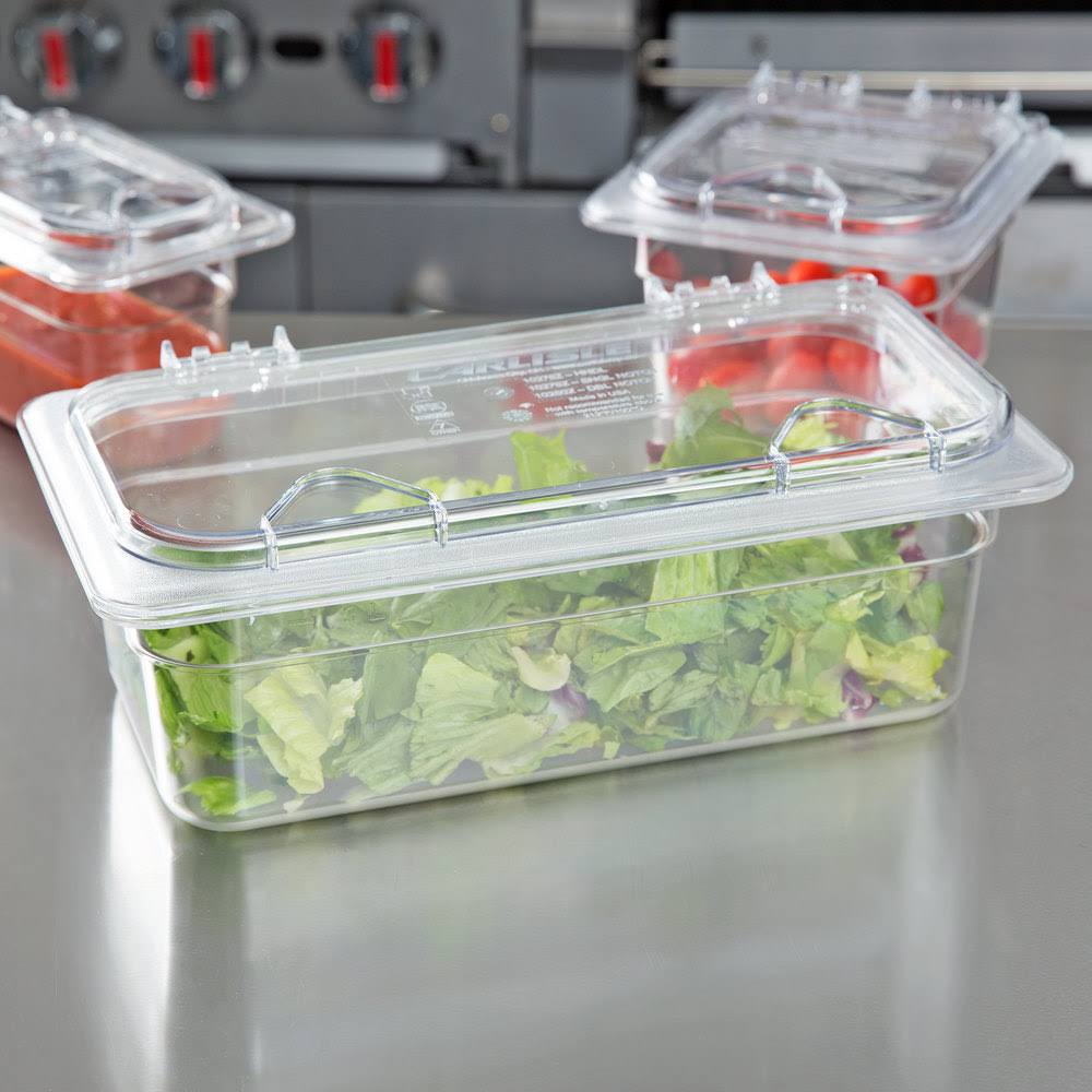 Clear Polycarbonate Hinged Lid with Two Handles X73140